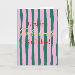 Pink und Grün haben einen fantastischen Geburtstag Karte