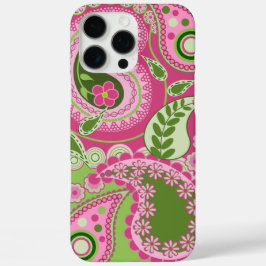 Pink und grün Paisley iPhone 16 Fall iPhone 16 Pro Max Hülle