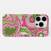 Pink und grün Paisley iPhone 16 Fall Case-Mate iPhone Hülle (Rückseite (Horizontal))