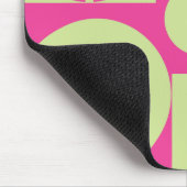 Pink und grüne Friedenspunkte Mousepad (Ecke)