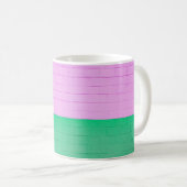 PINK UND GRÜNE GESTALTETE WAND KAFFEETASSE (VorderseiteRechts)