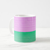 PINK UND GRÜNE GESTALTETE WAND KAFFEETASSE (Vorderseite Links)