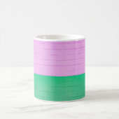 PINK UND GRÜNE GESTALTETE WAND KAFFEETASSE (Mittel)