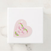 Pink und grüne Nostalgische Blumenbegütermarken Geschenkanhänger (Beispiel)