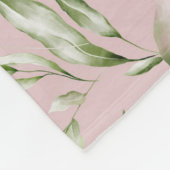 PINK UND GRÜNES H-MONOGRAMM FLEECEDECKE (Ecke)