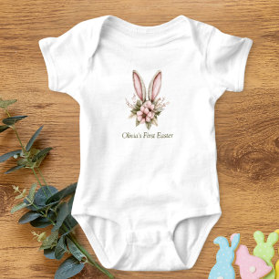 Pink und hellgrün des Babys Erstes Osterstück Baby Strampler