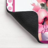 Pink und Hübscher Bluterbauchkrebs Mousepad (Ecke)