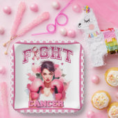 Pink und Hübscher Bluterbauchkrebs Pappteller (Party)