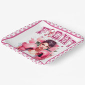 Pink und Hübscher Bluterbauchkrebs Pappteller (Gewinkelt)