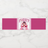 Pink und Hübscher Bluterbauchkrebs Wasserflaschenetikett (Einzelnes Label)