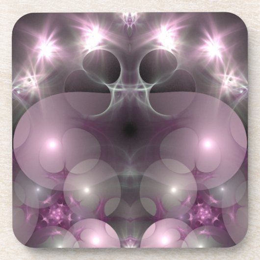 Pink und Lavendel Getränkeuntersetzer (Vorderseite)