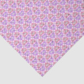 Pink und Lavender Raute Herz Muster Seidenpapier (Ausschnitt)