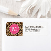 Pink und Leopard Print Custom Monogram (Insitu)