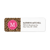 Pink und Leopard Print Custom Monogram (Vorne)