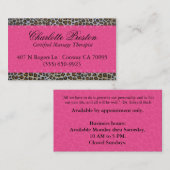 Pink und Leopard Visitenkarte (Vorne/Hinten)