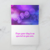 Pink und Lila Abstrakte Kreise Muster Gruß Karte (Innenseite)