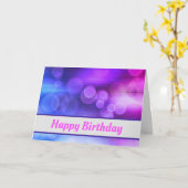 Pink und Lila Abstrakte Kreise Muster Gruß Karte (Gelbe Blume)