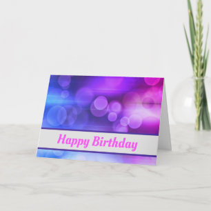 Pink und Lila Abstrakte Kreise Muster Gruß Karte