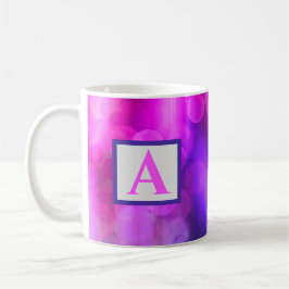 Pink und Lila Abstrakte Kreise Muster Kaffeemaschi Kaffeetasse