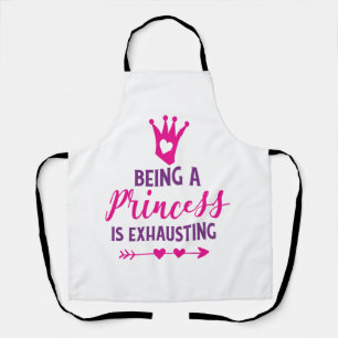 Pink und Lila Als Prinzessin zu sein ist anstrenge Schürze