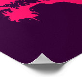 Pink und Lila Baumposter Poster (Ecke)