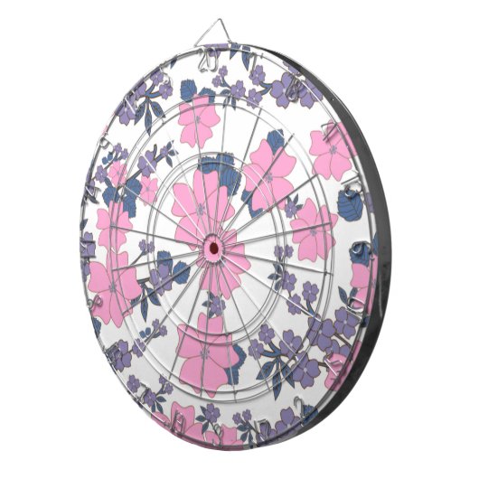 PINK UND LILA BLUME DARTSCHEIBE (Vorderseite rechts)