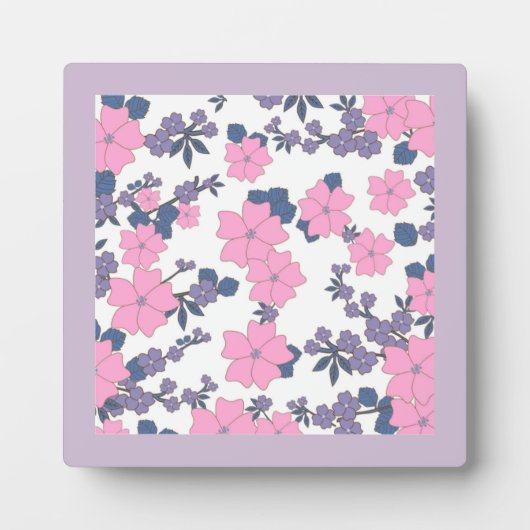 PINK UND LILA BLUME FOTOPLATTE (Vorderseite)