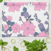 PINK UND LILA BLUME GESCHIRRTUCH (Gefaltet)