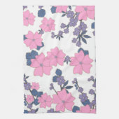 PINK UND LILA BLUME GESCHIRRTUCH (Vertikal)