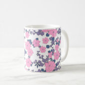PINK UND LILA BLUME KAFFEETASSE (VorderseiteRechts)