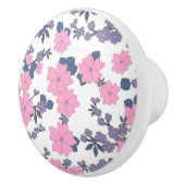 PINK UND LILA BLUME KERAMIKKNAUF (Rechts)
