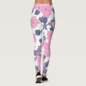 PINK UND LILA BLUME LEGGINGS (Rückseite)