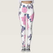 PINK UND LILA BLUME LEGGINGS (Vorderseite)
