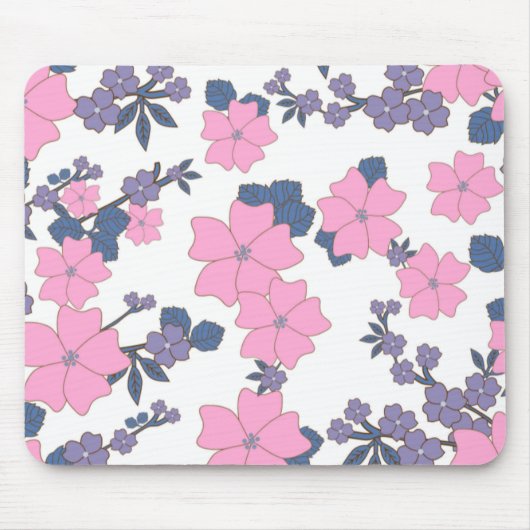 PINK UND LILA BLUME MOUSEPAD (Vorne)