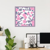 PINK UND LILA BLUME POSTER (Heimbüro)