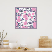 PINK UND LILA BLUME POSTER (Küche)