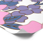 PINK UND LILA BLUME POSTER (Ecke)