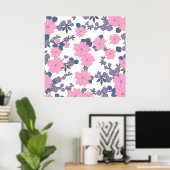 PINK UND LILA BLUME POSTER (Heimbüro)