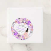 Pink und Lila Blumenzwiebelmarken Geschenkanhänger (Beispiel)