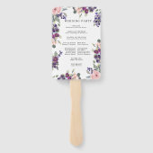 PInk und Lila Blumenzwiebelprogramm Handfan Fächer (Rückseite)