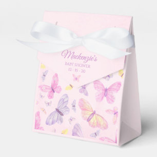 Pink und Lila Butterfly Custom Baby Dusche Geschenkschachtel