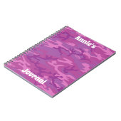 Pink und Lila Camouflage Personal Journal Notizblock (Linke Seite)