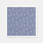 Pink und Lila Cartoon Cactus Pattern Serviette (Vorderseite)