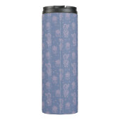 Pink und Lila Cartoon Cactus Pattern Thermosbecher (Rückseite)