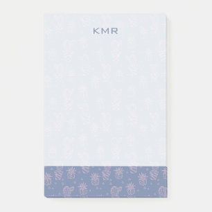 Pink und Lila Cartoon Kakteen-Muster Post-it Klebezettel