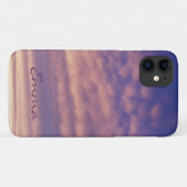 Pink und Lila Cloudy Sky Phone Case (Rückseite (Horizontal))