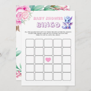 Pink und Lila Dinosaur Peony Baby Showbingo