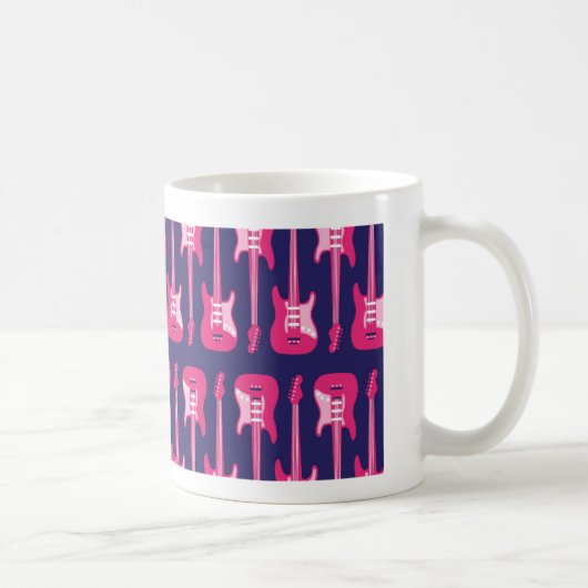 Pink und Lila elektrische Gitarren Punk Rock Kaffeetasse (Rechts)