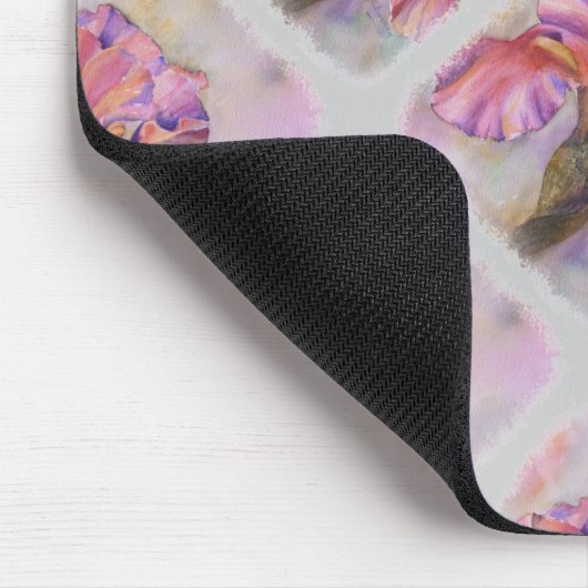 PINK UND LILA EXOTISCHE IRIEN MOUSEPAD (Ecke)