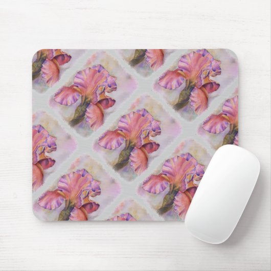 PINK UND LILA EXOTISCHE IRIEN MOUSEPAD (Mit Mouse)